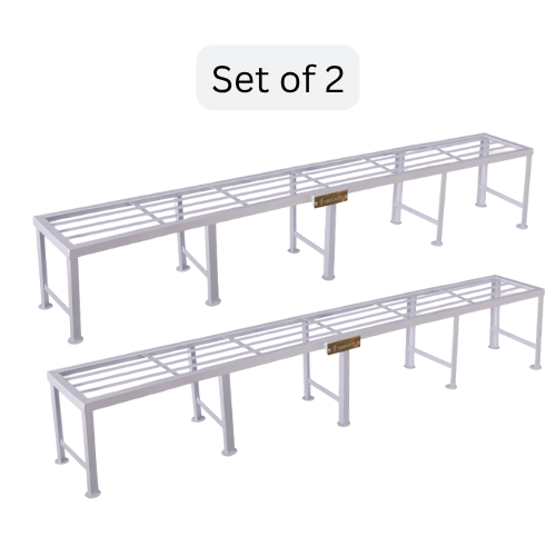6 feet White Powder coated bench Stand for plants