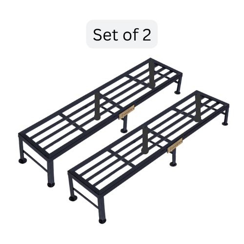 Bench Stands | Black | Set of 2 | 2ft-6ft Length, 1/2 ft Height | Heavy-Duty & Durable for Balcony, Garden, Terrace, Indoor Outdoor Use