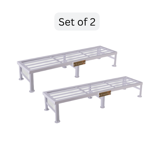 set of 2 Elegant White powder coated Stand for garden decoration