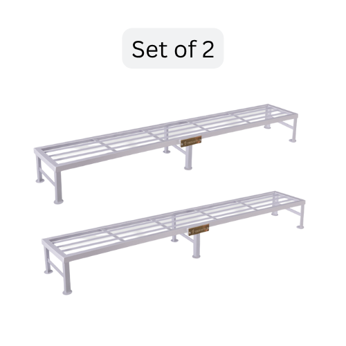 set of 2 White powder coated Stand for modern garden look 5 feet
