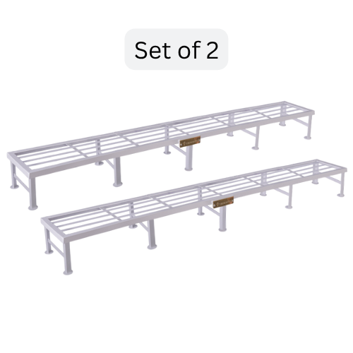 6 feet Elegant White powder coated Stand for modern garden look set of 2