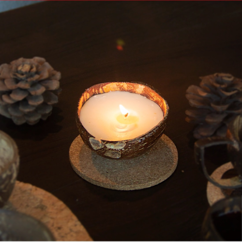 coconut shell candle