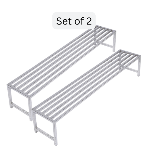 Bench Stands for plants | Stainless Steel | Set of 1 | 3ft-5ft Length, 10inches Height | Heavy-Duty & Durable for Balcony, Garden, Terrace, Indoor Outdoor Use