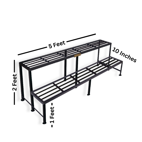 5 Feet 2 tier Metal Plant Stand