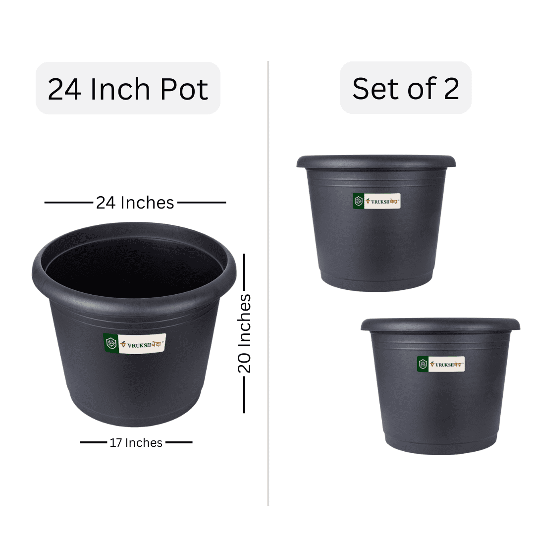24 inch plastic flower pots