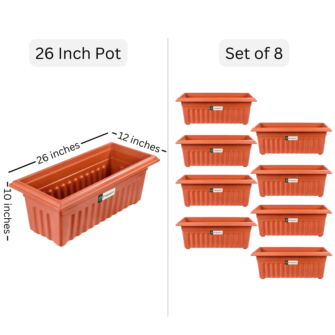 26 inch rectangular plastic planters