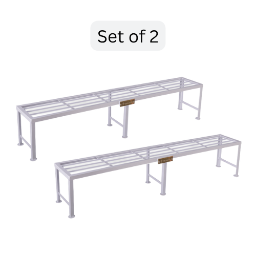 5 feet White Powder coated bench Stand for plants
