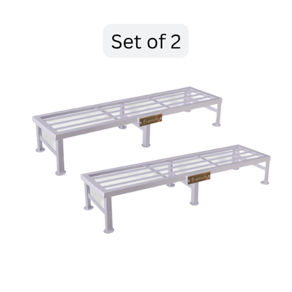 set of 2 Elegant White powder coated Stand for garden decoration