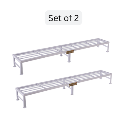 set of 2 White powder coated Stand for modern garden look 5 feet