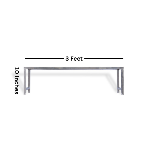 Bench Stands for plants | Stainless Steel | Set of 1 | 3ft-5ft Length, 10inches Height | Heavy-Duty & Durable for Balcony, Garden, Terrace, Indoor Outdoor Use